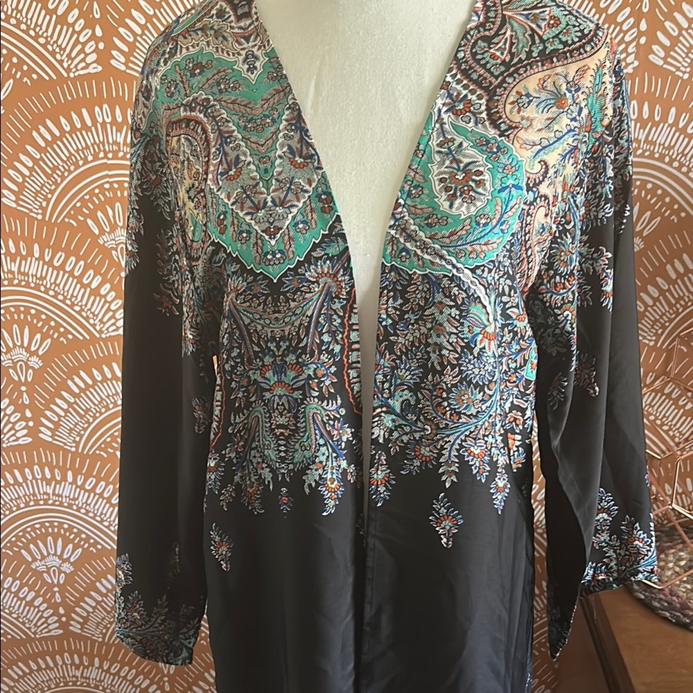 Chelsea & Violet Multicolor Patterned Kimono - Picture 3 of 7